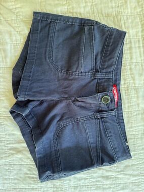 UNIONBAY blue cotton utility mini shorts